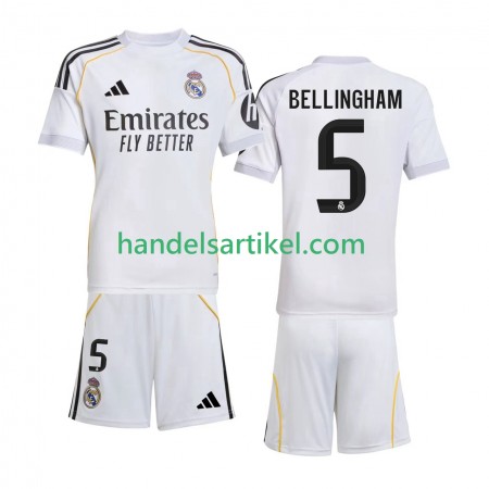 Real Madrid Jude Bellingham 5 Kinder Heim Trikotsatz 2025/26 Kurzarm